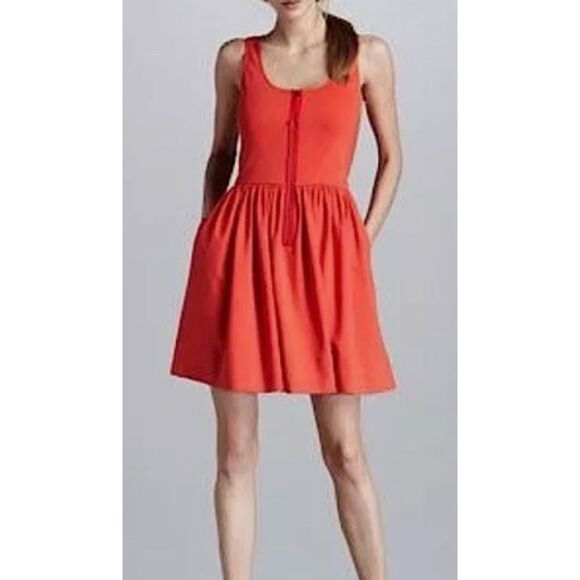 Rebecca Taylor Jamillah Dress Orange - Picture 1 of 9